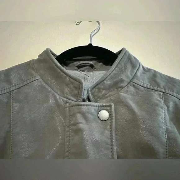 FREE PEOPLE COOL & CLEAN VEGAN LEATHER FITTED MOTO JACKET - SZ UNKNOWN - Picture 5 of 15